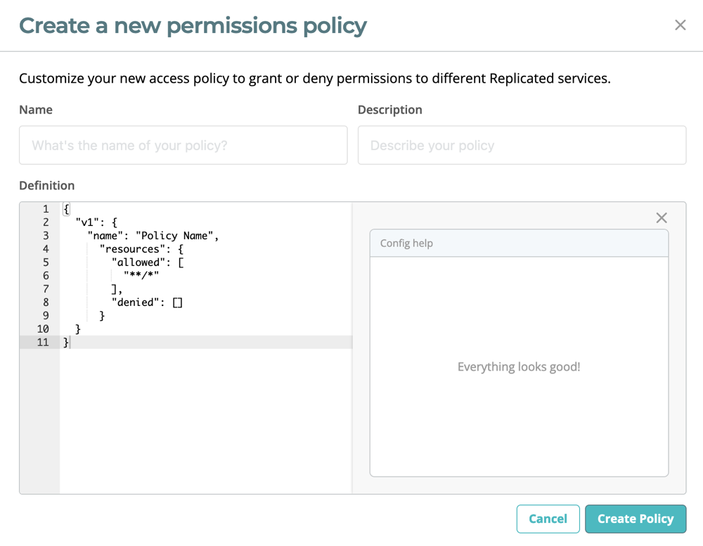 Create RBAC Policy